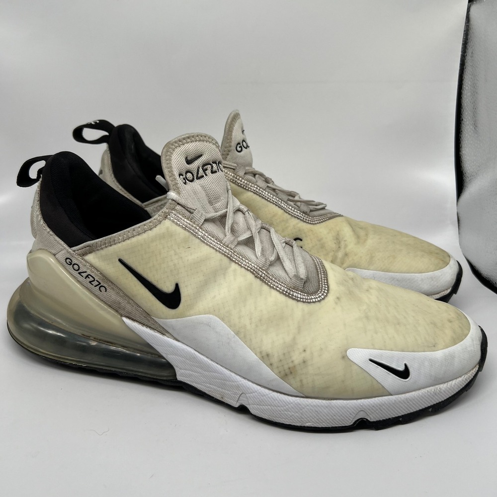 Nike Air Max 270 G Golf Shoes Mens 11.5 Sail Black White CK6483-102 waterproof